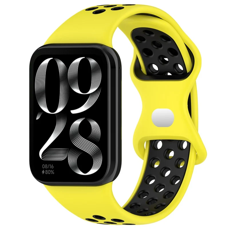 Xiaomi Mi 8 Pro Replacement Band Dual Color Silicone Watch Strap - Green / Black