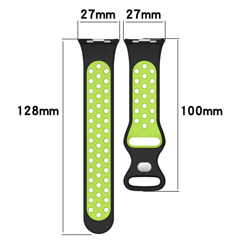 Xiaomi Mi 8 Pro Replacement Band Dual Color Silicone Watch Strap - Green / Black