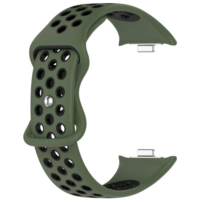 Xiaomi Mi 8 Pro Replacement Band Dual Color Silicone Watch Strap - Green / Black