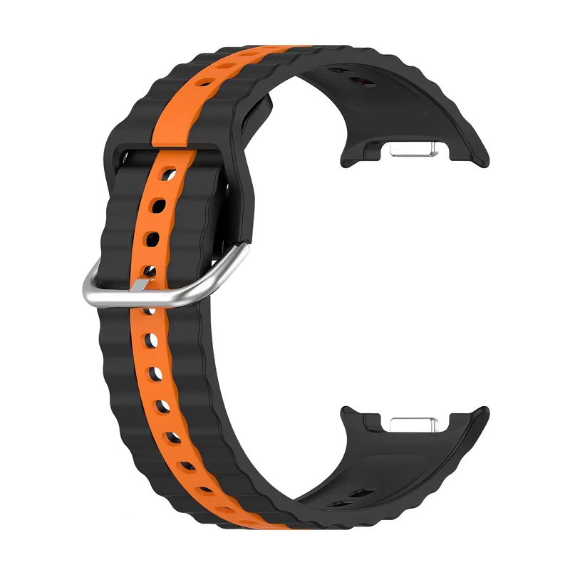 Samsung Galaxy Watch 9 - 44mm Duo-Sportarmband (Schwarz/Orange)
