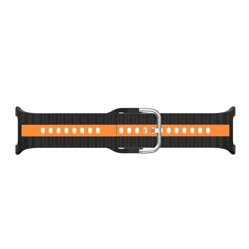 Samsung Galaxy Watch 9 - 44mm Duo-Sportarmband (Schwarz/Orange)