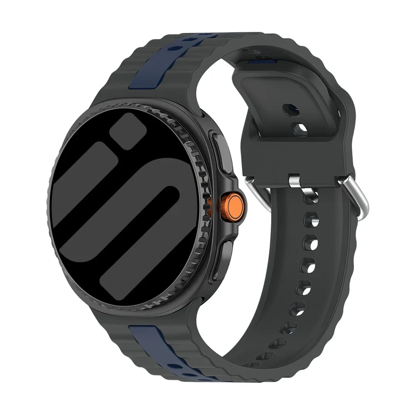Samsung Galaxy Watch 9 - 40mm Duo-Sportarmband (Dunkelgrau/Blau)