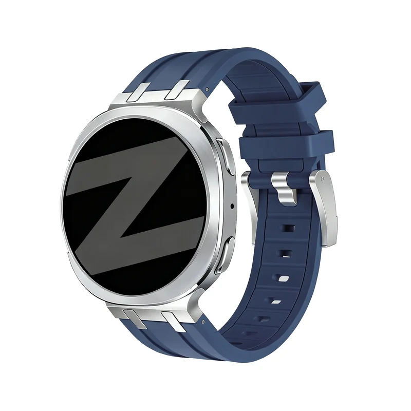 Bandz Samsung Galaxy Watch 9 - 40mm Silikonarmband Luxus Liquid (Dunkelblau)