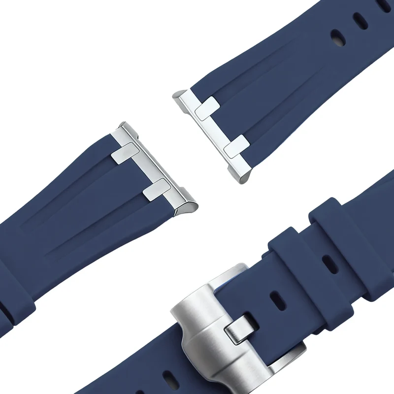 Bandz Samsung Galaxy Watch 9 - 40mm Silikonarmband Luxus Liquid (Dunkelblau)