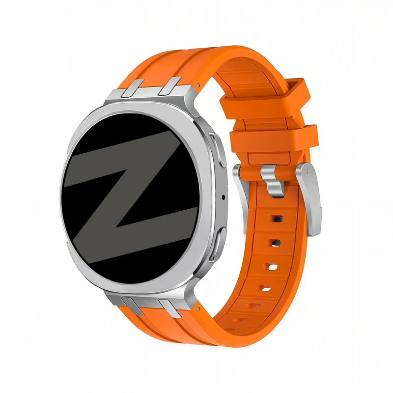 Bandz Samsung Galaxy Watch 9 - 40mm Silikonarmband Luxus Liquid (Orange)