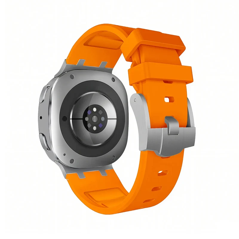 Bandz Samsung Galaxy Watch 9 - 40mm Silikonarmband Luxus Liquid (Orange)