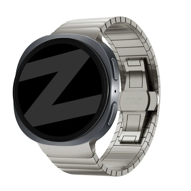 Bandz Samsung Galaxy Watch 9 - 40mm Stahlarmband 'One Bead' (Titan)