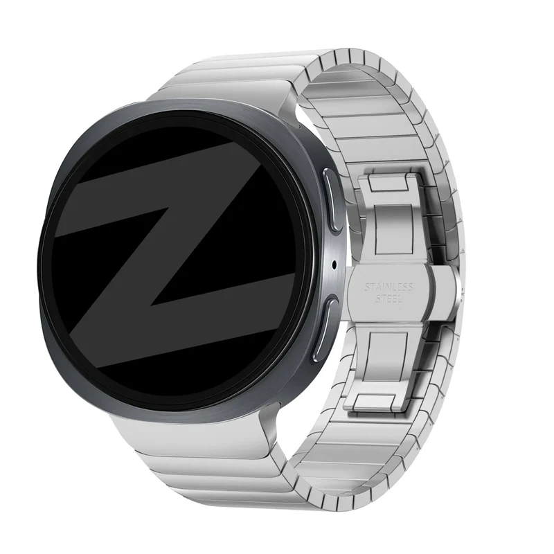 Bandz Samsung Galaxy Watch 9 - 44mm Stahlarmband 'One Bead' (Silber)