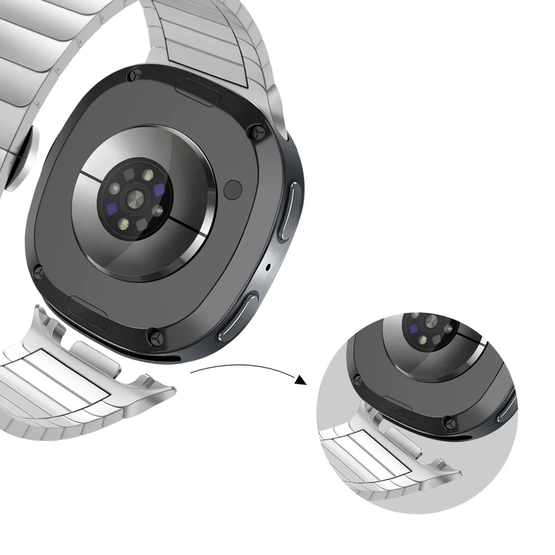 Bandz Samsung Galaxy Watch 9 - 44mm Stahlarmband 'One Bead' (Silber)