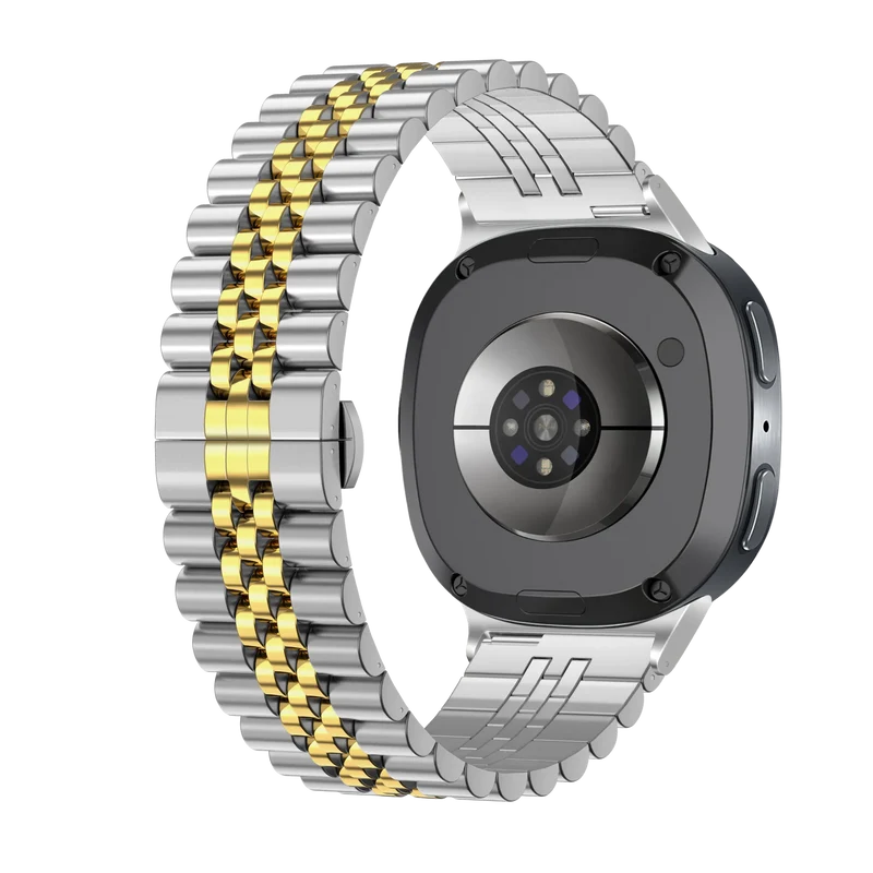Samsung Galaxy Watch 9 - 44mm Jubilee Stahlarmband (Silber/Gold)