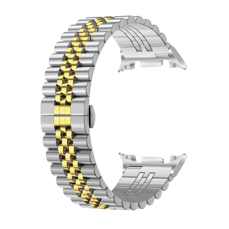 Samsung Galaxy Watch 9 - 44mm Jubilee Stahlarmband (Silber/Gold)