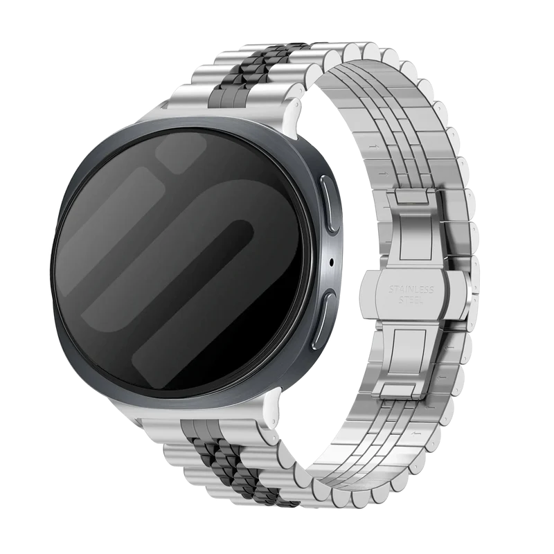 Samsung Galaxy Watch 9 - 40mm Jubilee Stahlarmband (Silber/Schwarz)