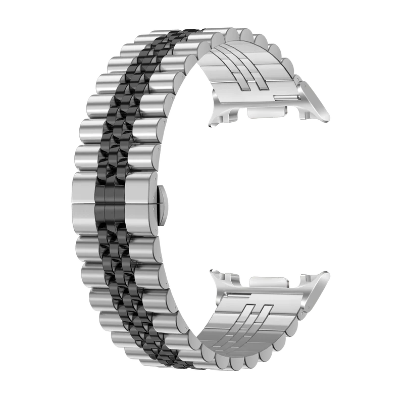 Samsung Galaxy Watch 9 - 40mm Jubilee Stahlarmband (Silber/Schwarz)