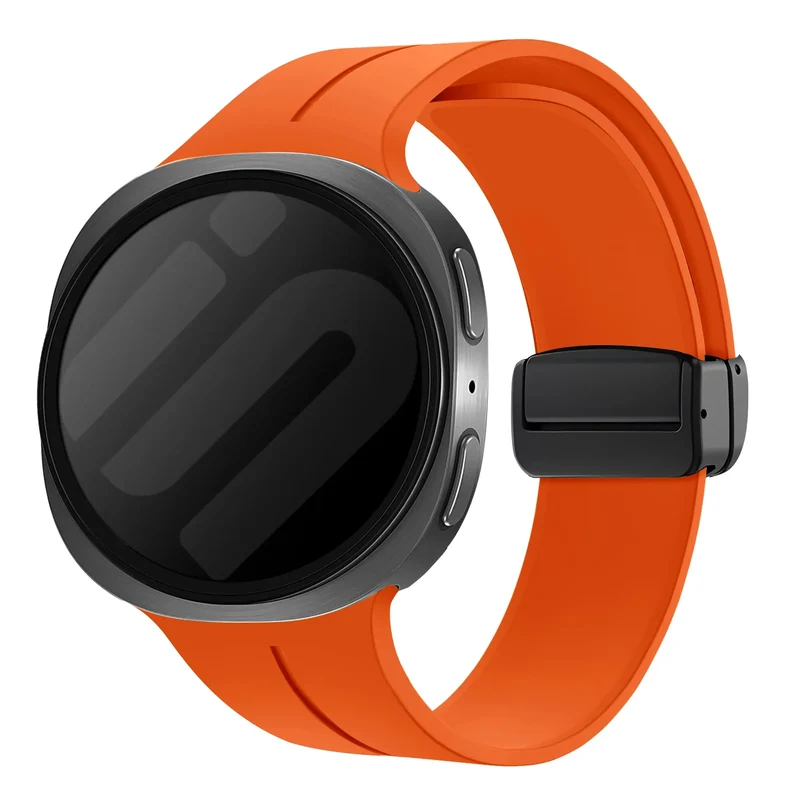 Samsung Galaxy Watch 9 - 44mm D-Schnalle Silikonarmband (Orange)