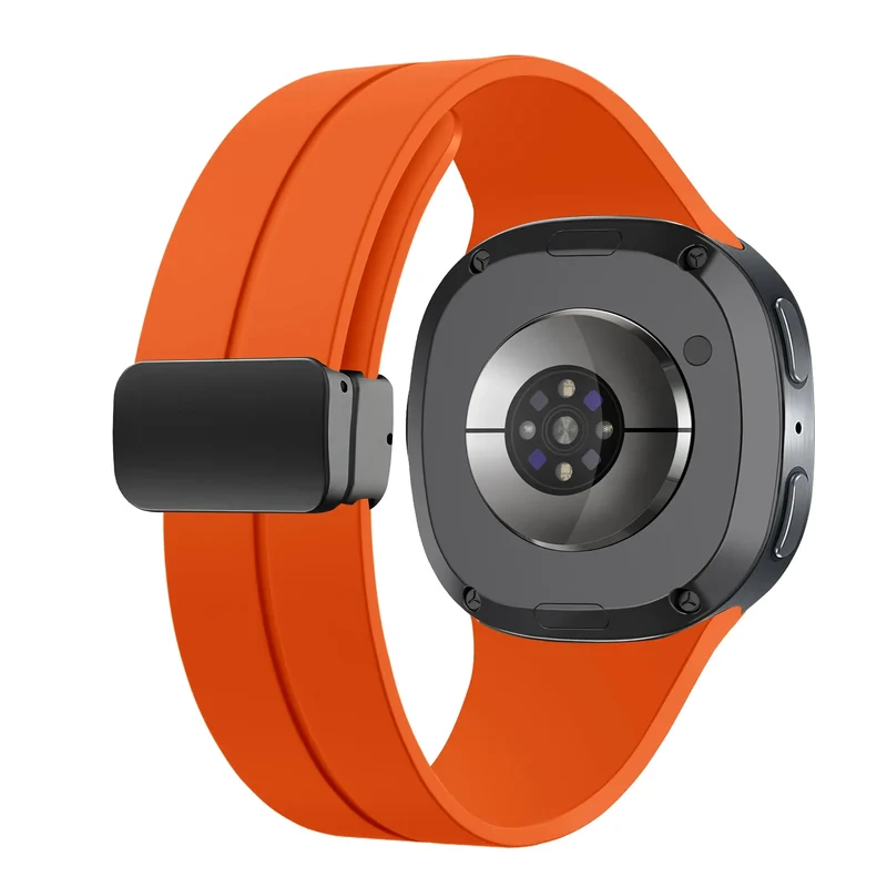 Samsung Galaxy Watch 9 - 44mm D-Schnalle Silikonarmband (Orange)