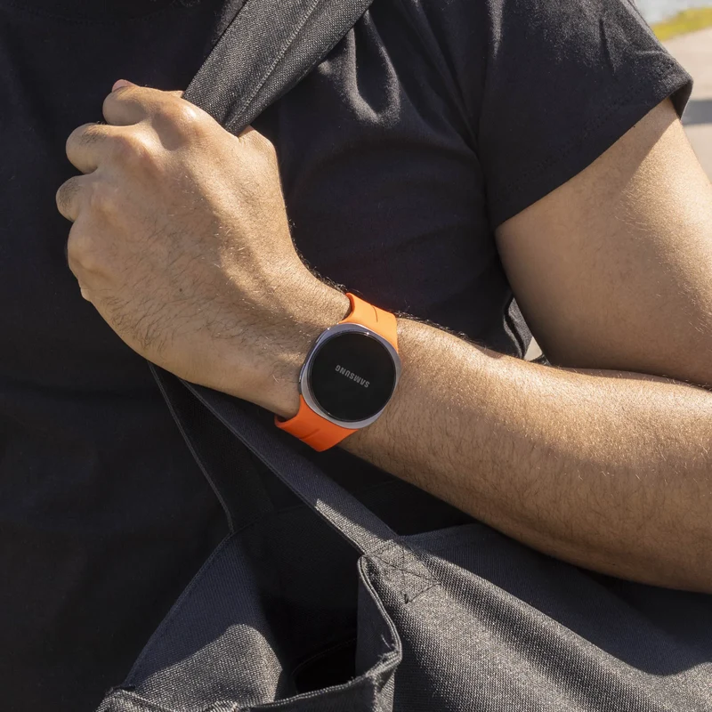 Samsung Galaxy Watch 9 - 44mm D-Schnalle Silikonarmband (Orange)