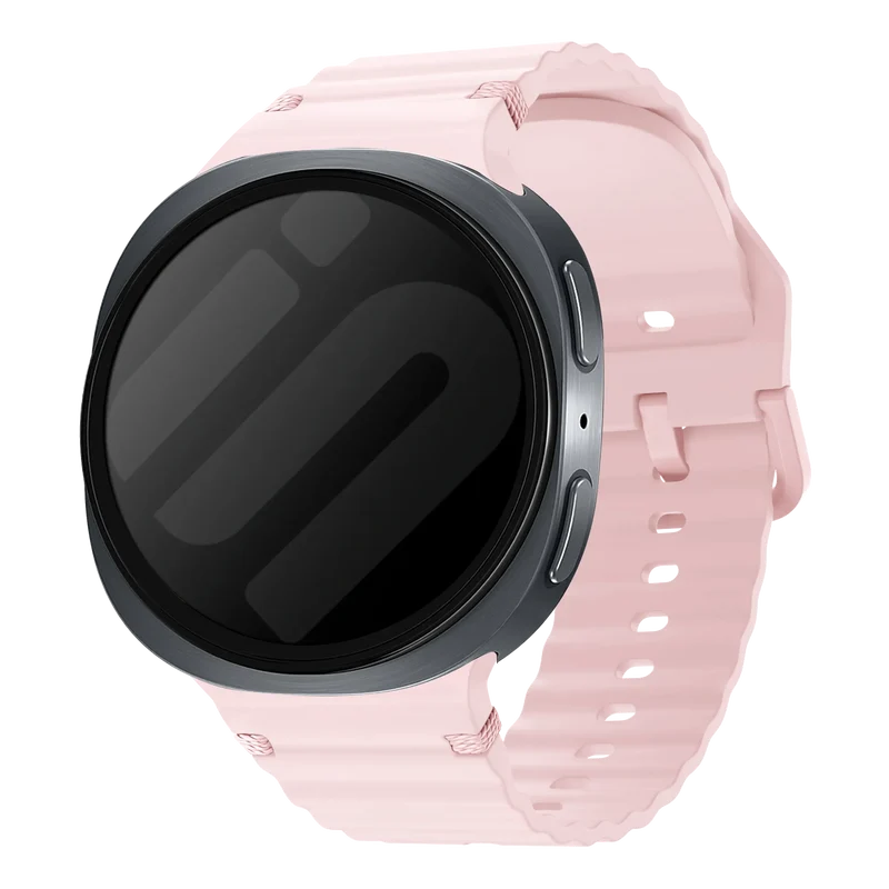 Samsung Galaxy Watch 9 - 40mm Wave Silikonarmband (Rosa)