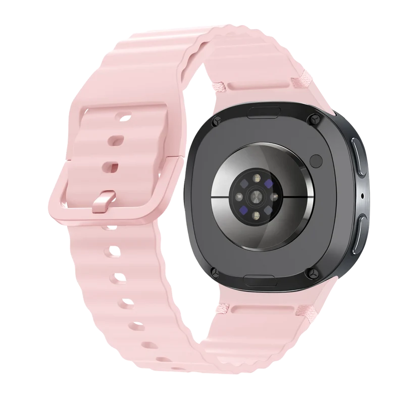 Samsung Galaxy Watch 9 - 40mm Wave Silikonarmband (Rosa)