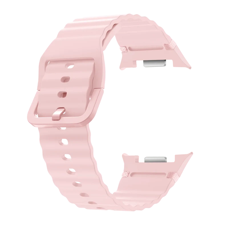 Samsung Galaxy Watch 9 - 40mm Wave Silikonarmband (Rosa)