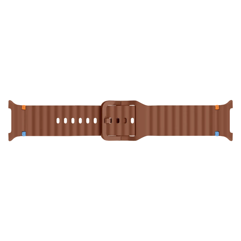 Samsung Galaxy Watch 9 - 40mm Wave Silikonarmband (Braun)