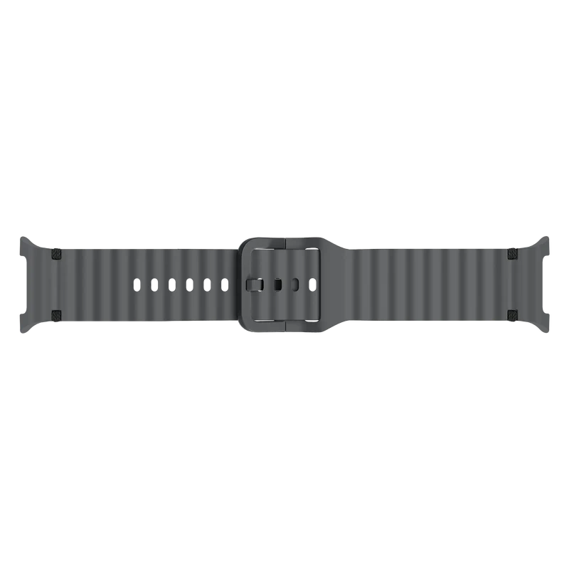 Samsung Galaxy Watch 9 - 40mm Wave Silikonarmband (Dunkelgrau)
