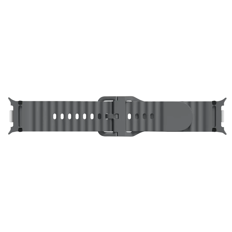 Samsung Galaxy Watch 9 - 40mm Wave Silikonarmband (Dunkelgrau)