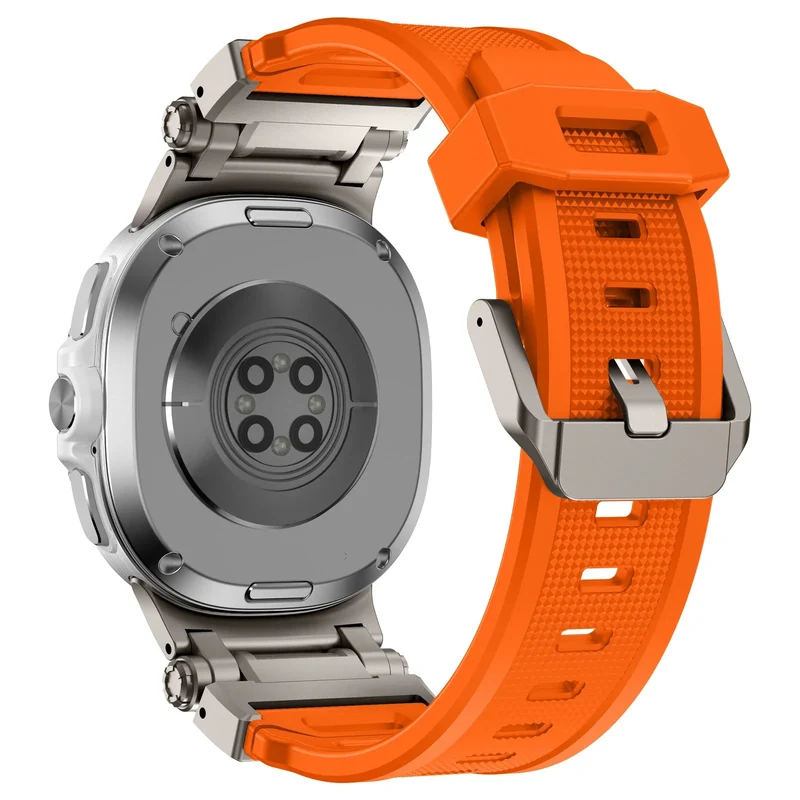 Samsung Galaxy Watch 9 - 44mm Silikonarmband 'Explorer' (Orange/Titan)