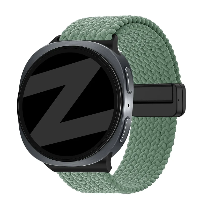 Bandz Samsung Galaxy Watch 9 - 44mm Magnetisch Geflochtenes Armband (Viridiangrün)