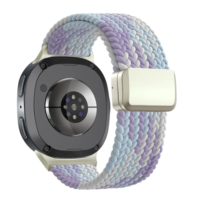 Bandz Samsung Galaxy Watch 9 - 44mm Magnetisch Geflochtenes Armband (Lila Mix)