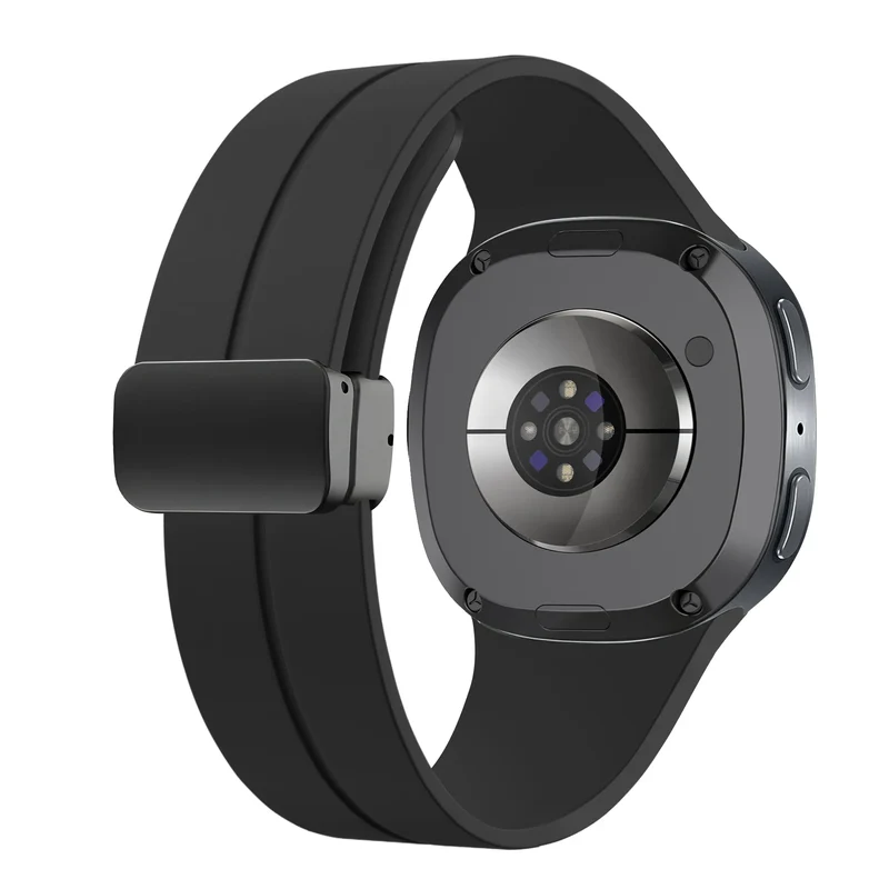 Samsung Galaxy Watch 9 - 44mm D-Schnalle Silikonarmband (Schwarz)