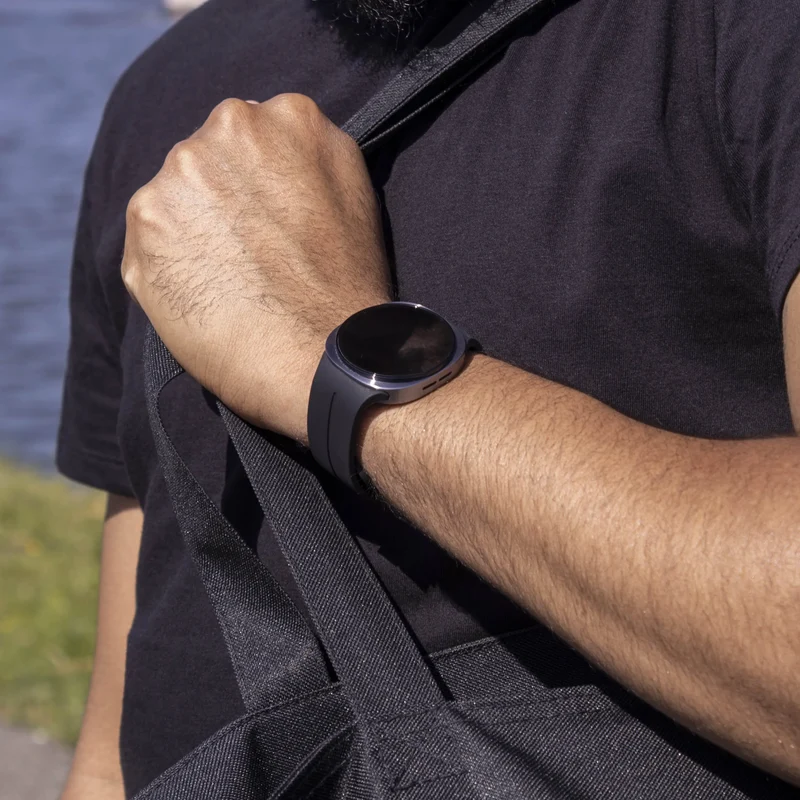 Samsung Galaxy Watch 9 - 44mm D-Schnalle Silikonarmband (Schwarz)