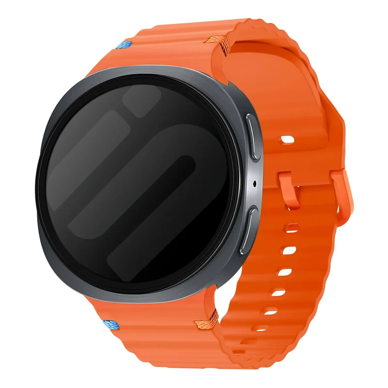 Samsung Galaxy Watch 9 - 40mm Wave Silikonarmband (Orange)