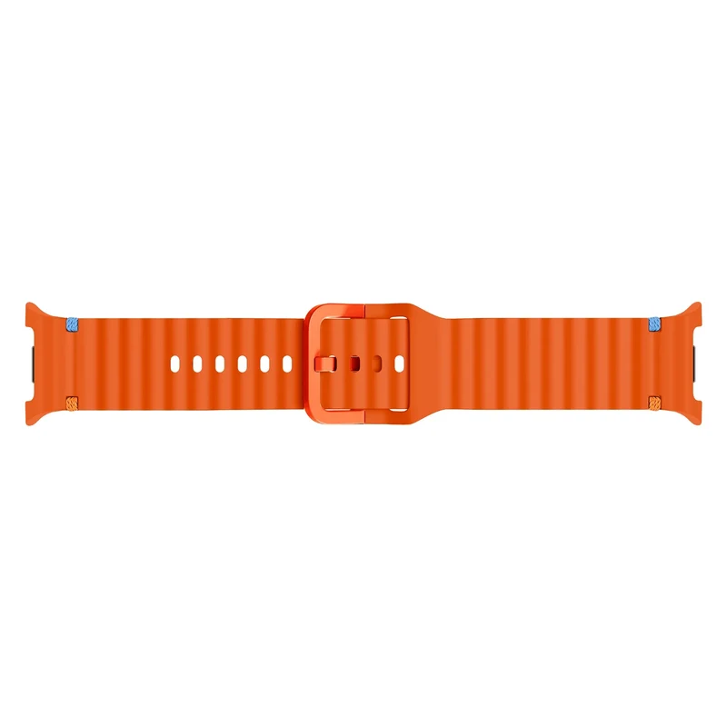 Samsung Galaxy Watch 9 - 40mm Wave Silikonarmband (Orange)