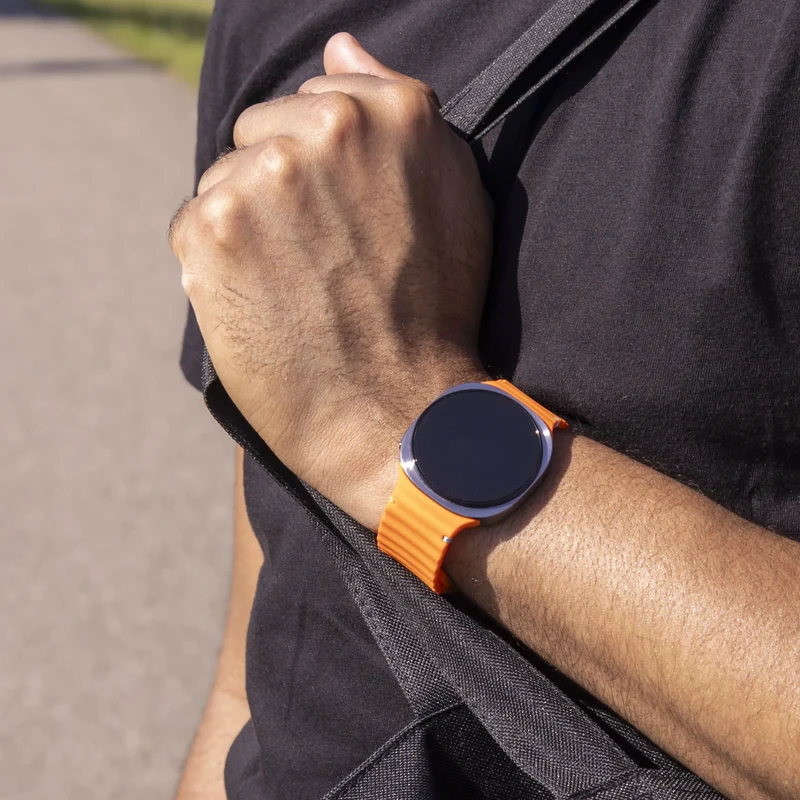 Samsung Galaxy Watch 9 - 40mm Wave Silikonarmband (Orange)