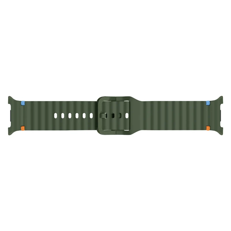 Samsung Galaxy Watch 9 - 40mm Wave Silikonarmband (Armeegrün)