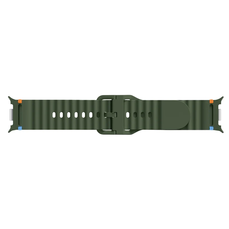 Samsung Galaxy Watch 9 - 40mm Wave Silikonarmband (Armeegrün)