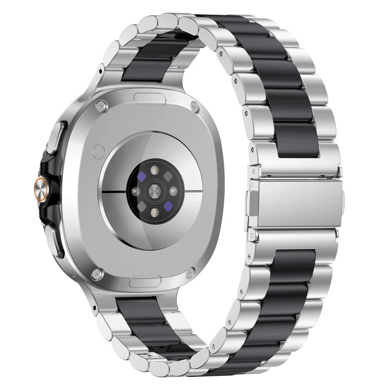 Samsung Galaxy Watch 9 - 44mm Stahlarmband (Silber/Schwarz)