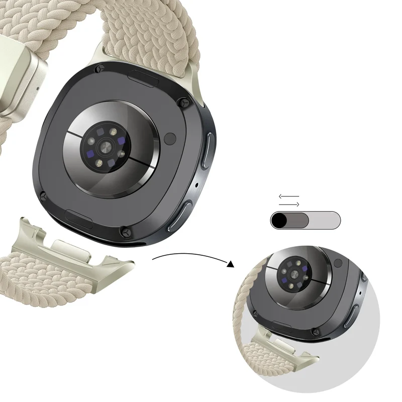 Bandz Samsung Galaxy Watch 9 - 40mm Magnetisch Geflochtenes Armband (Polarstern)