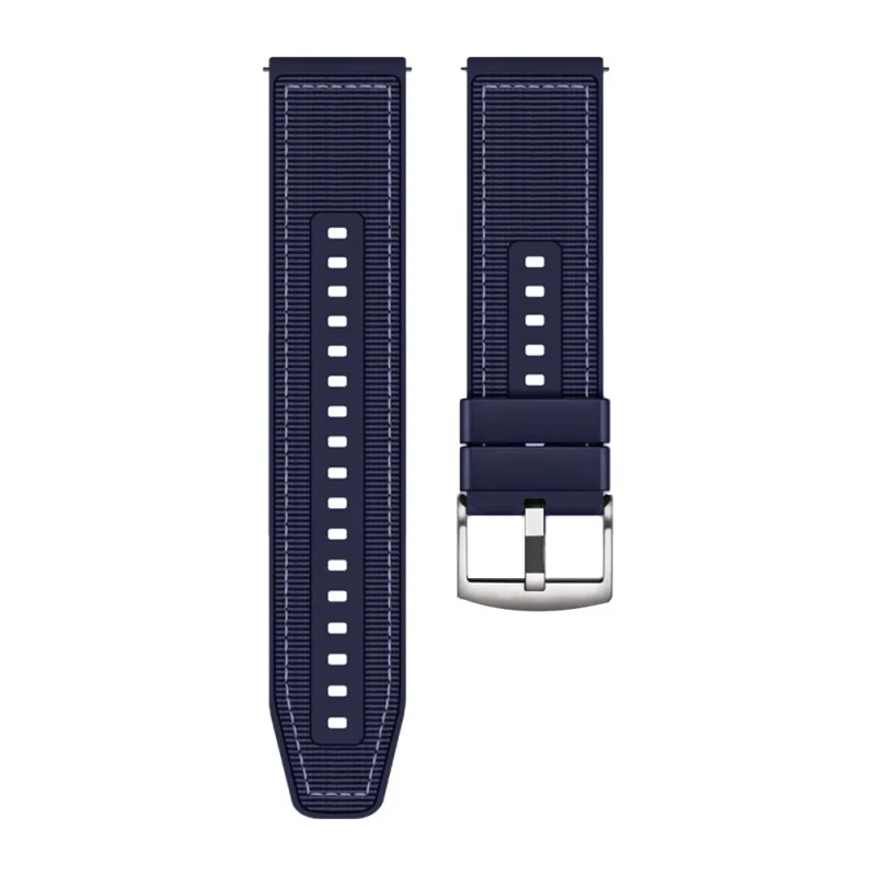 Universal 22mm Breathable Woven Canvas Replacement Strap Adjustable Smartwatch Band - Army Green