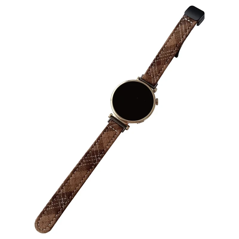 22mm Universal Wrist Watch Band Magnetic Canvas Strap Replacement - Black+Grey