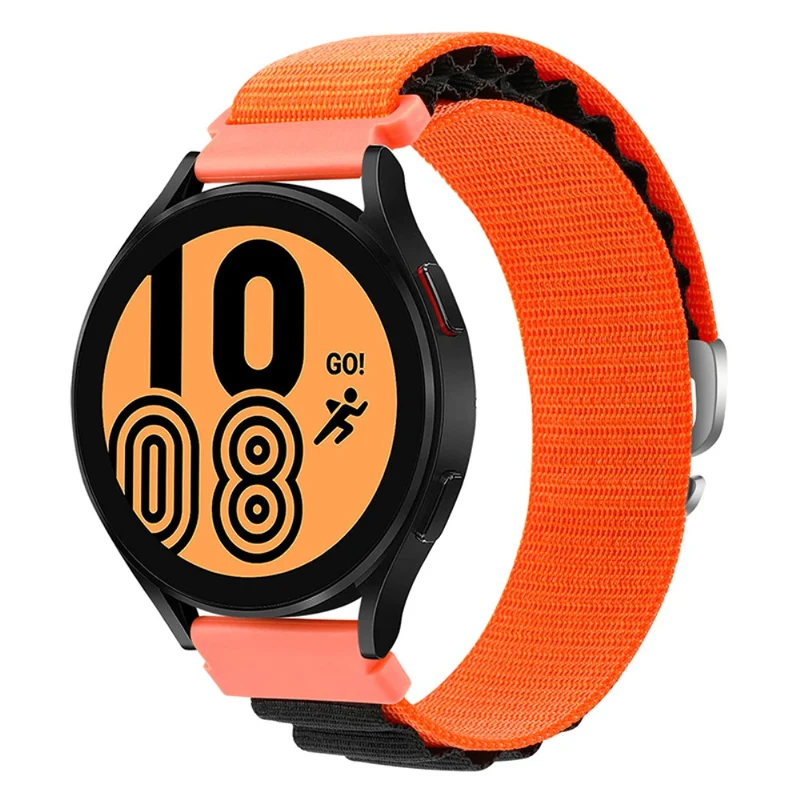 Huawei / Samsung / Huami Amazfit GTS 4 / 3 / 2 / 1 / mini Watch Band Universal 20mm Nylon Wrist Strap - Orange+Black