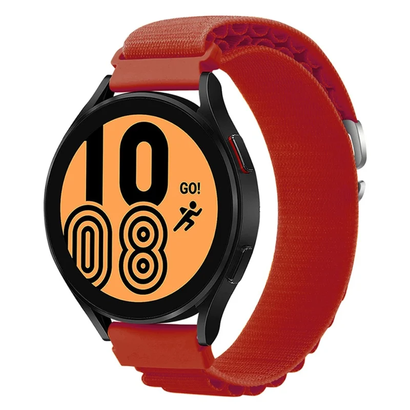 Huawei / Samsung / Huami Amazfit GTS 4 / 3 / 2 / 1 / mini Watch Band Universal 20mm Nylon Wrist Strap - Orange+Black
