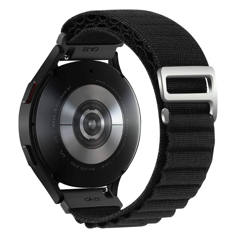 Huawei / Samsung / Huami Amazfit GTS 4 / 3 / 2 / 1 / mini Watch Band Universal 20mm Nylon Wrist Strap - Orange+Black