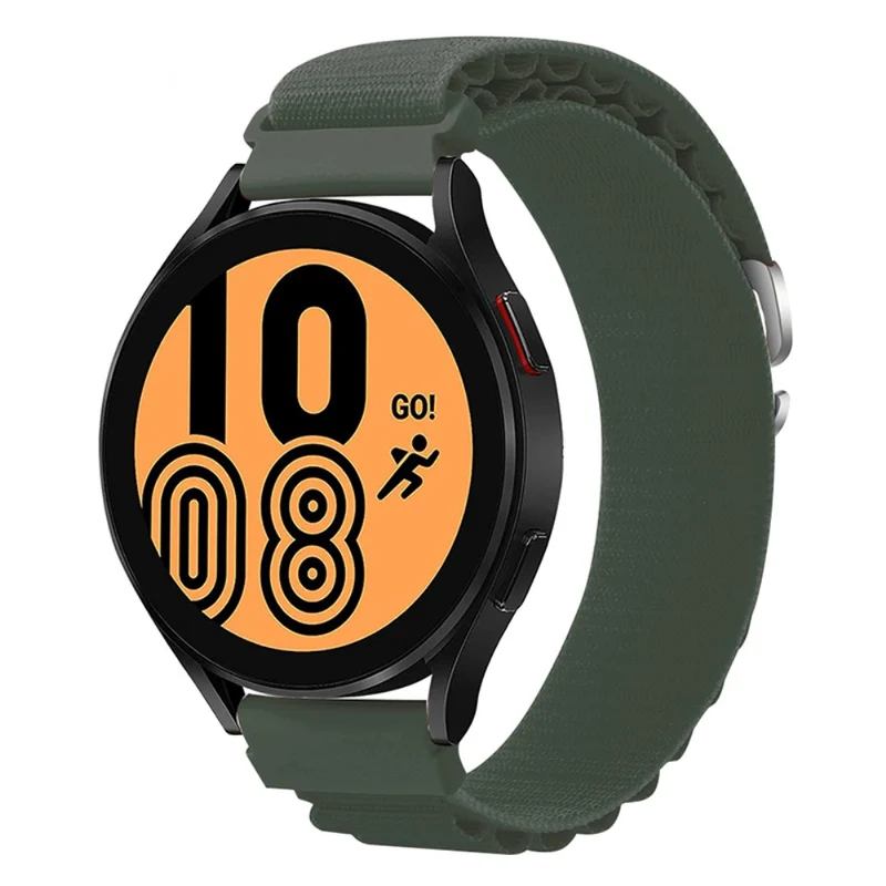 Huawei / Samsung / Huami Amazfit GTS 4 / 3 / 2 / 1 / mini Watch Band Universal 20mm Nylon Wrist Strap - Orange+Black