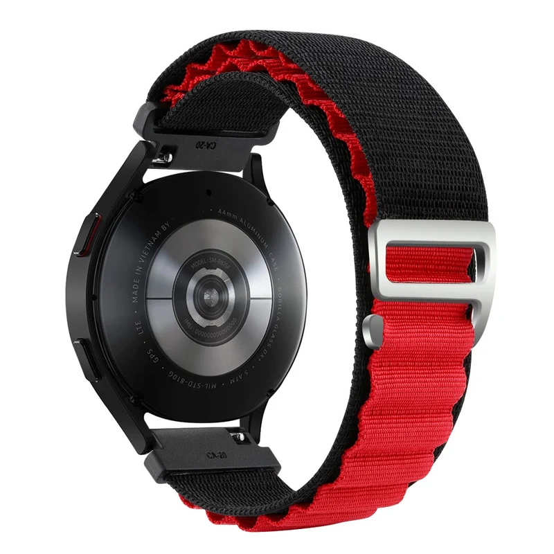 Huawei / Samsung / Huami Amazfit GTS 4 / 3 / 2 / 1 / mini Watch Band Universal 20mm Nylon Wrist Strap - Orange+Black