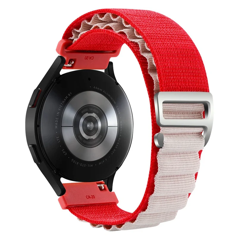 Huawei / Samsung / Huami Amazfit GTS 4 / 3 / 2 / 1 / mini Watch Band Universal 20mm Nylon Wrist Strap - Orange+Black