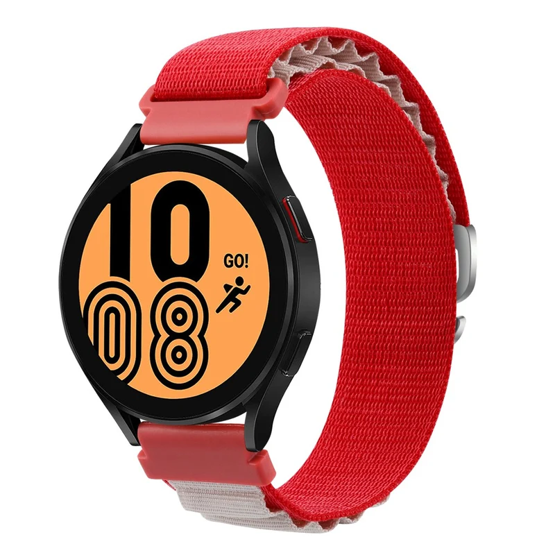 Huawei / Samsung / Huami Amazfit GTS 4 / 3 / 2 / 1 / mini Watch Band Universal 20mm Nylon Wrist Strap - Orange+Black
