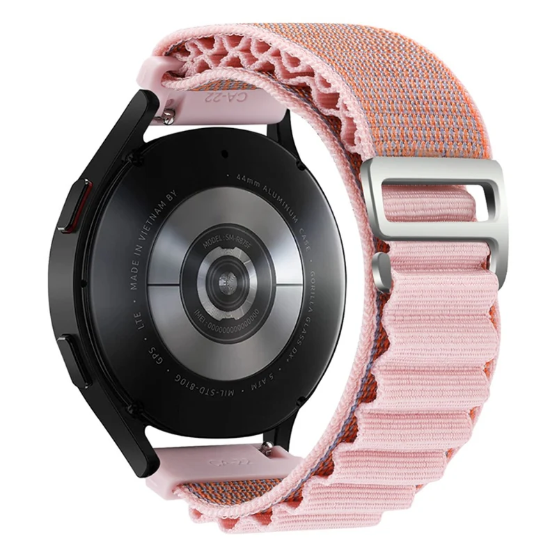Huawei / Samsung / Huami Amazfit GTS 4 / 3 / 2 / 1 / mini Watch Band Universal 20mm Nylon Wrist Strap - Orange+Black