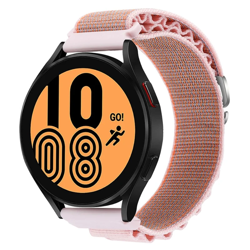 Huawei / Samsung / Huami Amazfit GTS 4 / 3 / 2 / 1 / mini Watch Band Universal 20mm Nylon Wrist Strap - Orange+Black