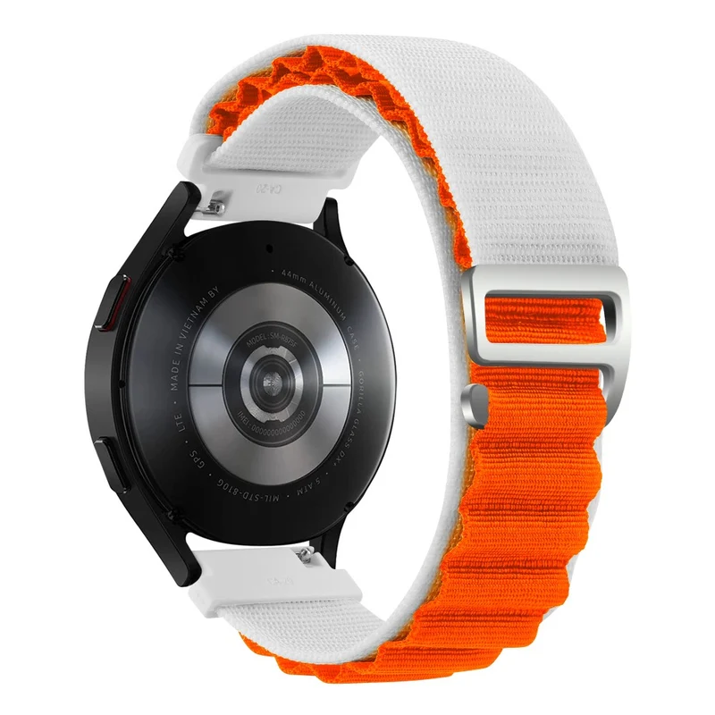 Huawei / Samsung / Huami Amazfit GTS 4 / 3 / 2 / 1 / mini Watch Band Universal 20mm Nylon Wrist Strap - Orange+Black